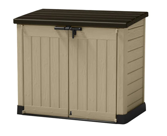 Store It Out Max 1200L Storage Shed - Beige / Brown