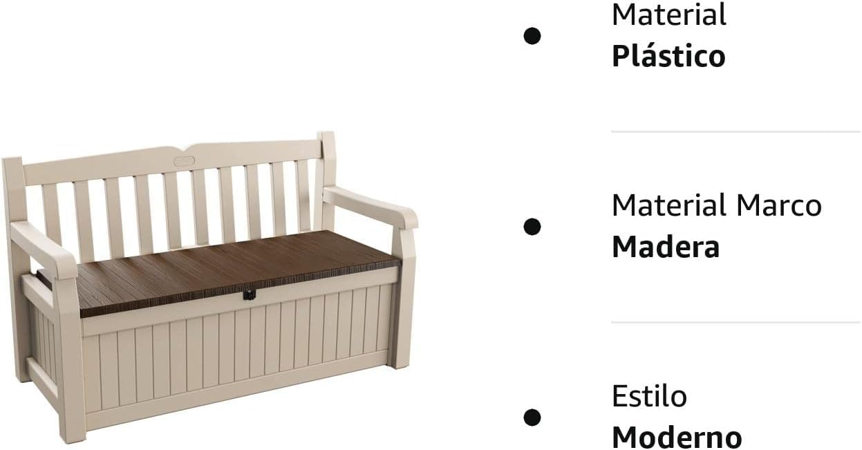 265L Outdoor Storage Bench with Hidden Storage & Weatherproof Design