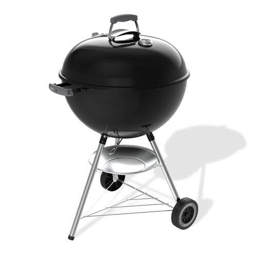 57cm Charcoal Kettle BBQ Grill with Lid Thermometer & One-Touch Cleaning System