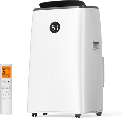 14000 BTU Portable Air Conditioner with Inverter Technology, Dual Hose, Cooling, Fan & Dehumidifier, Remote Control