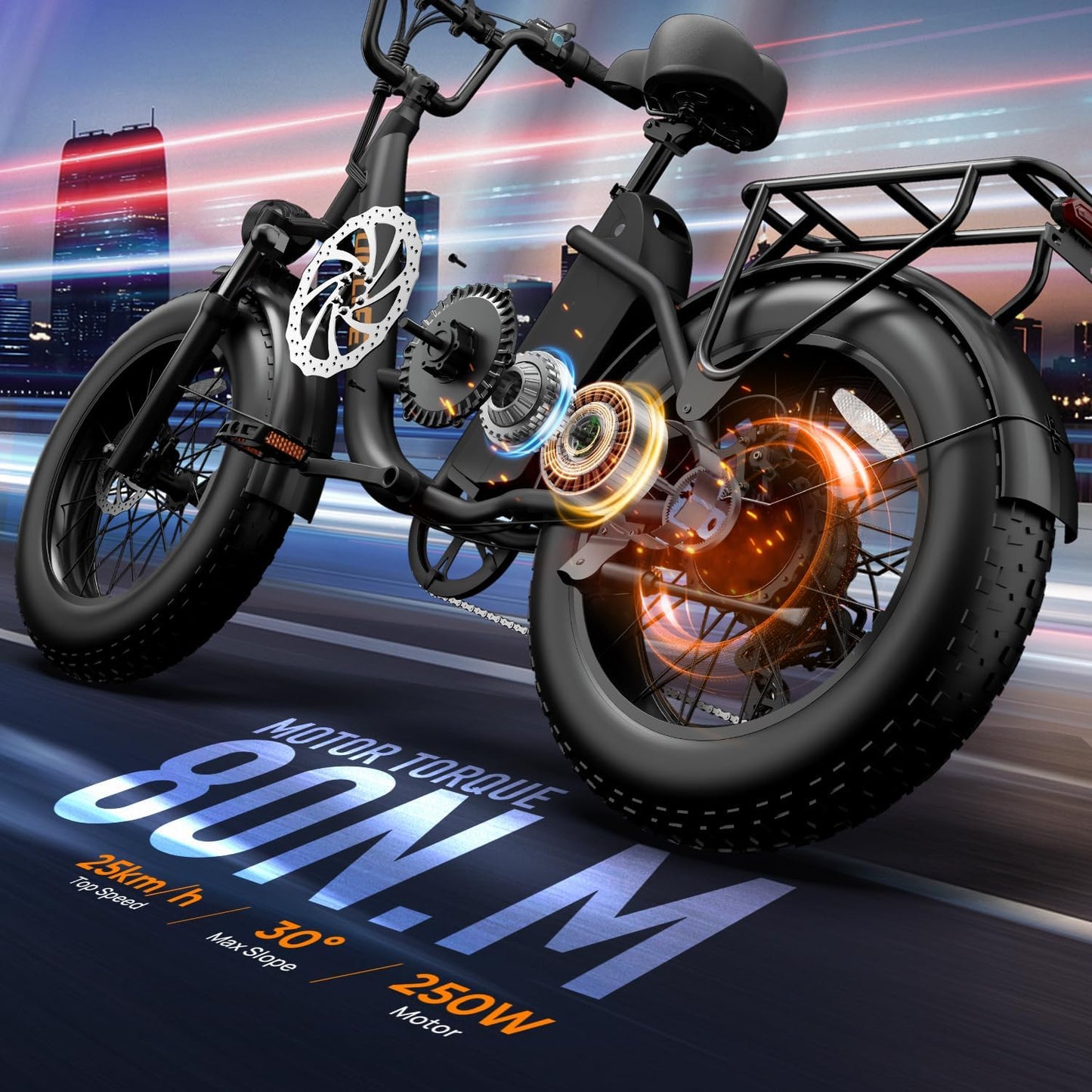 Electric Bike for Adults, 48V 15.6Ah Removable Battery, 250W Motor E-Bike, 7-Speed Electric Mountain Bike