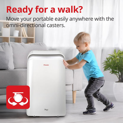 12,000 BTU Portable Air Conditioner – 5-in-1 Cooling, Heating, Fan, Dehumidifier & Timer with Remote Control and Window Kit
