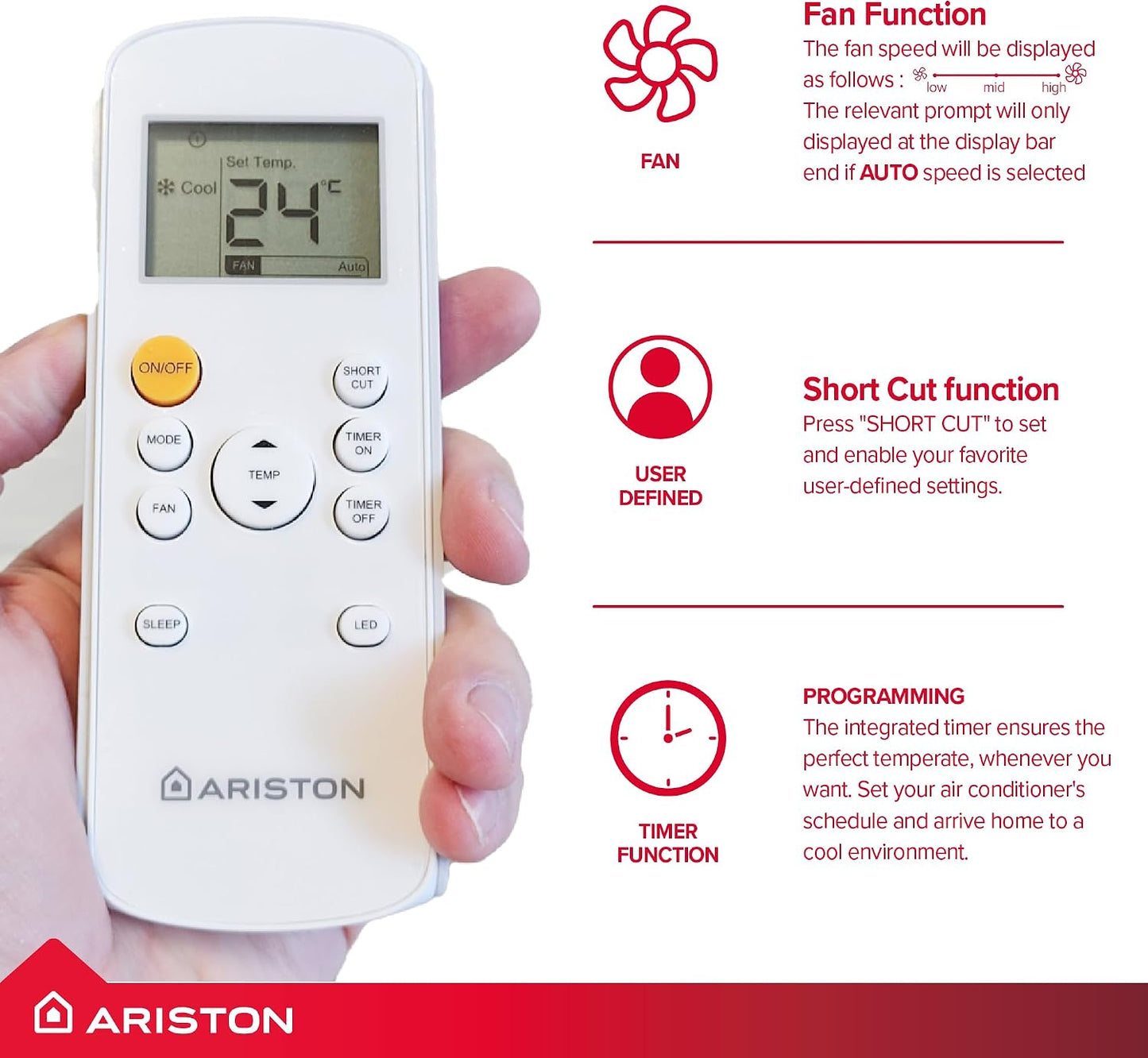 10000 BTU Portable Air Conditioner with Remote Control & A+ Energy Rating