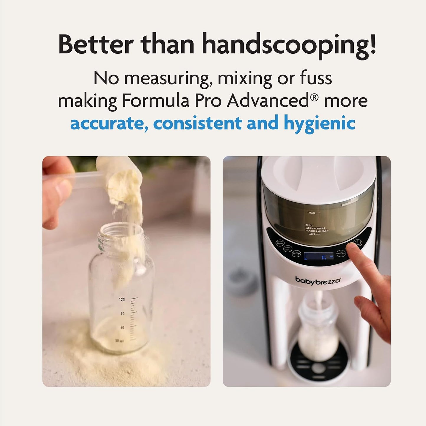 Automatic Baby Formula Dispenser with Adjustable Temperature & Bottle Size
