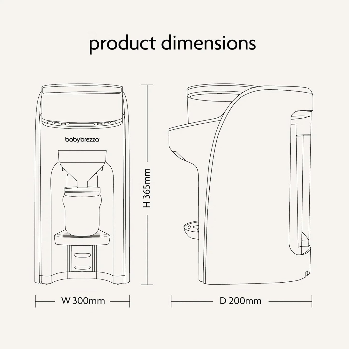 Automatic Baby Formula Dispenser with Adjustable Temperature & Bottle Size