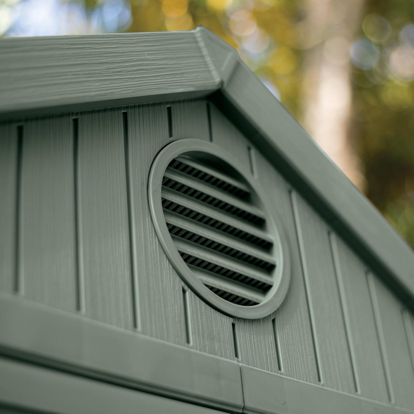 6x8ft Outdoor Garden Storage Shed with Double Doors & Wood-Effect Finish