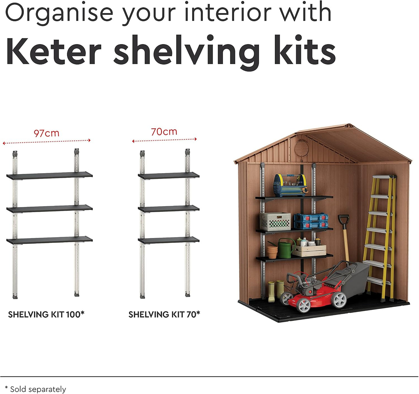 6 x 4 ft Outdoor Garden Storage Shed with Double Doors, Floor & Ventilation