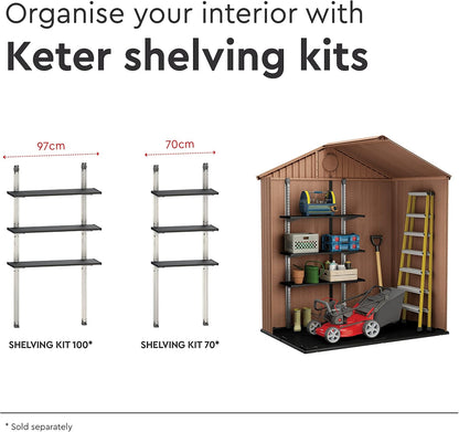 6 x 4 ft Outdoor Garden Storage Shed with Double Doors, Floor & Ventilation