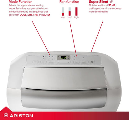 10000 BTU Portable Air Conditioner with Remote Control & A+ Energy Rating