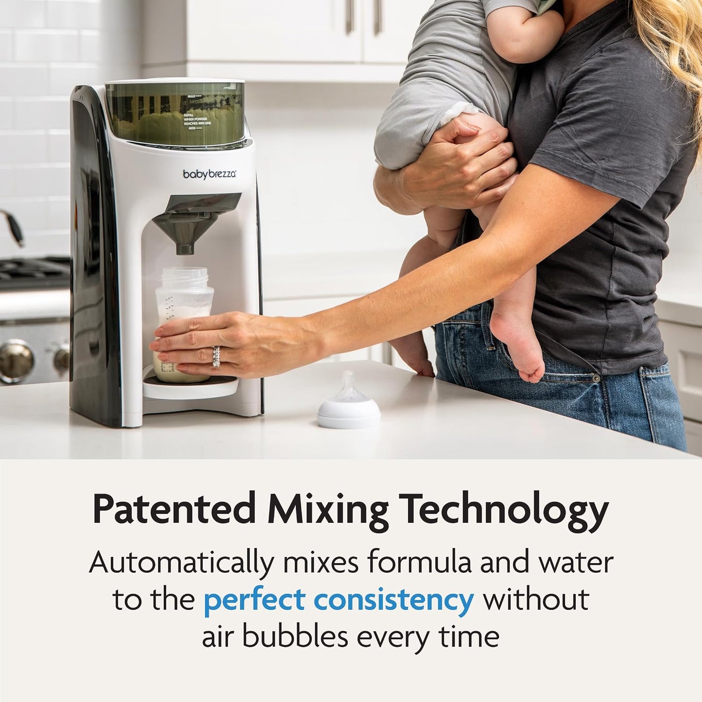 Automatic Baby Formula Dispenser with Adjustable Temperature & Bottle Size