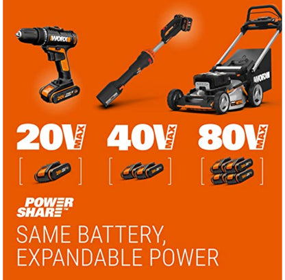 40V Cordless Lawn Mower with Batteries, Charger & Cut-to-Edge Design