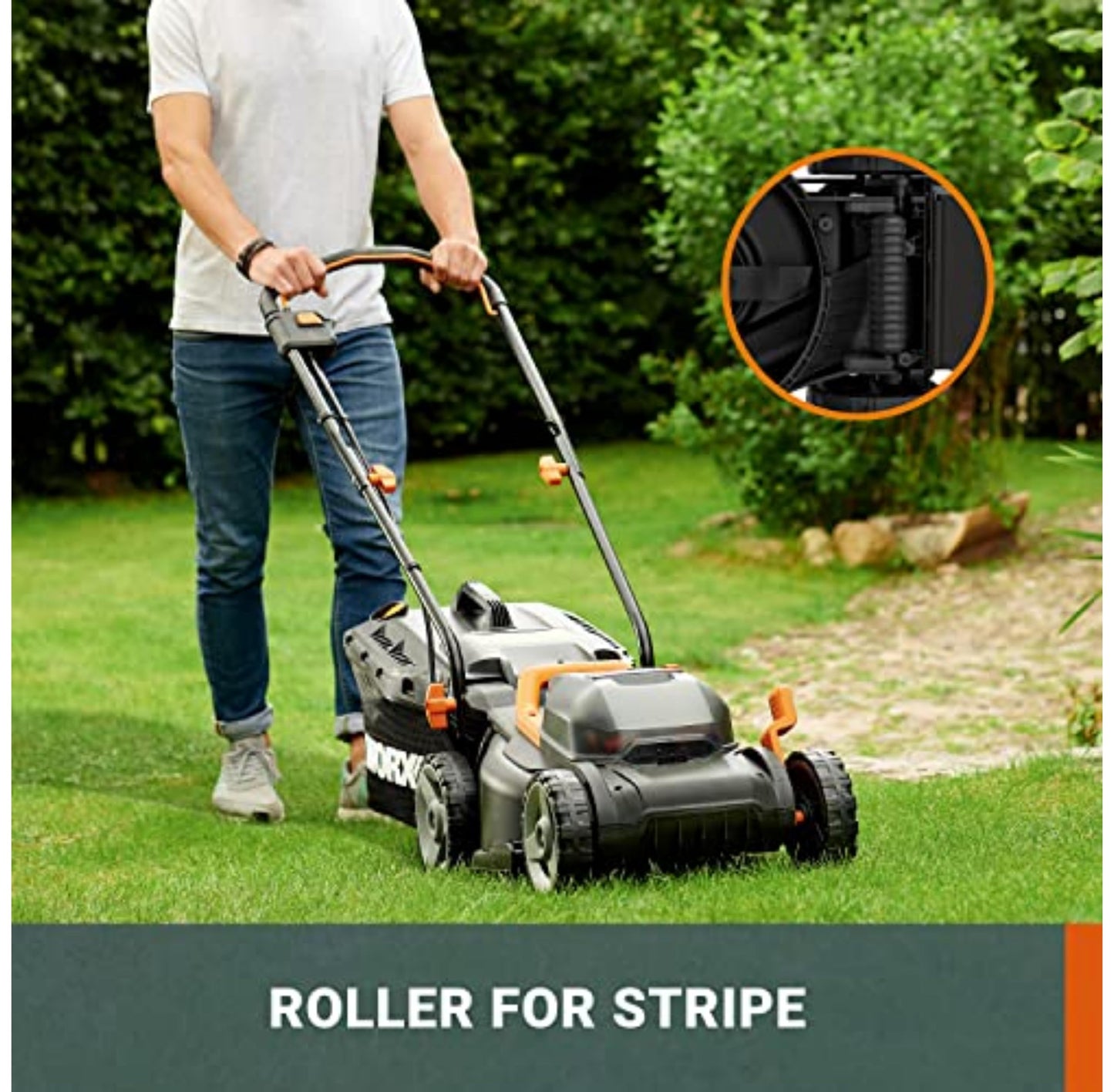 40V Cordless Lawn Mower with Batteries, Charger & Cut-to-Edge Design