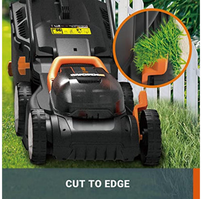 40V Cordless Lawn Mower with Batteries, Charger & Cut-to-Edge Design