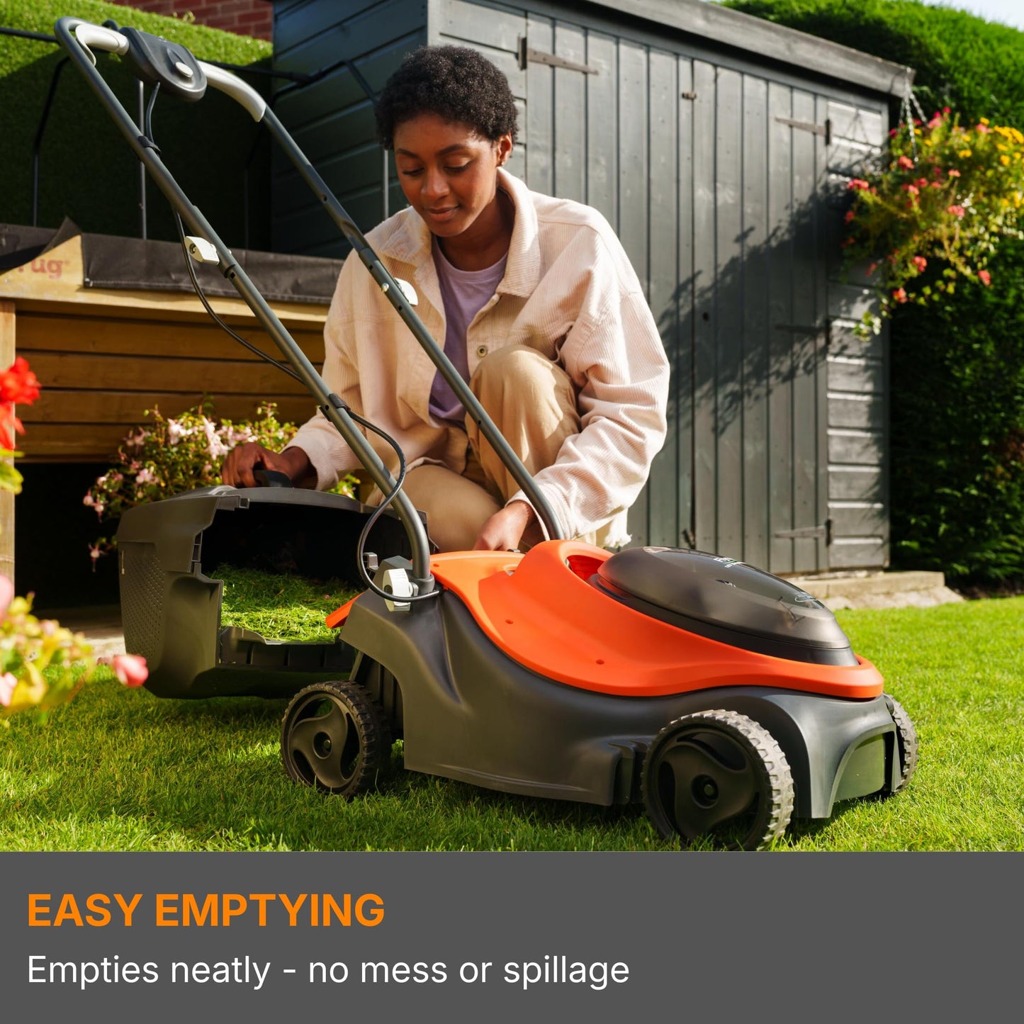 18V Cordless Lawn Mower with Battery, Charger & 30L Grass Collection Box