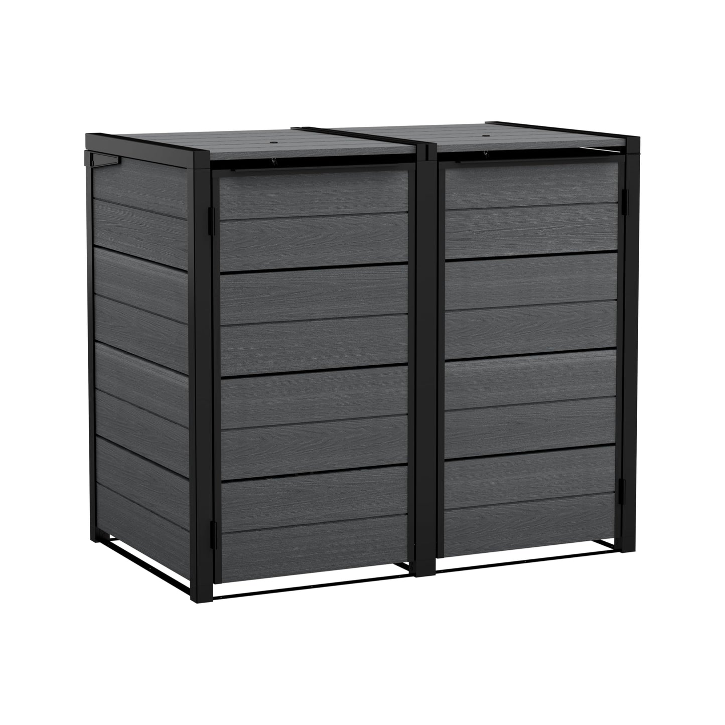 Double Wheelie Bin Storage Unit with Weatherproof Design & Easy Access Lid