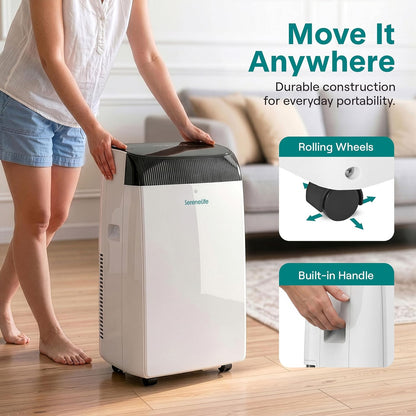 16000 BTU Portable Air Conditioner with WiFi, Cooling, Fan, Dehumidifier, Sleep Mode & Remote Control