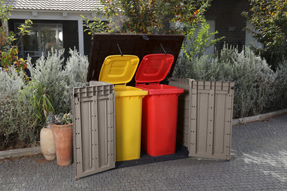 1200L Outdoor Garden Storage Shed with Wide Doors & Weatherproof Design