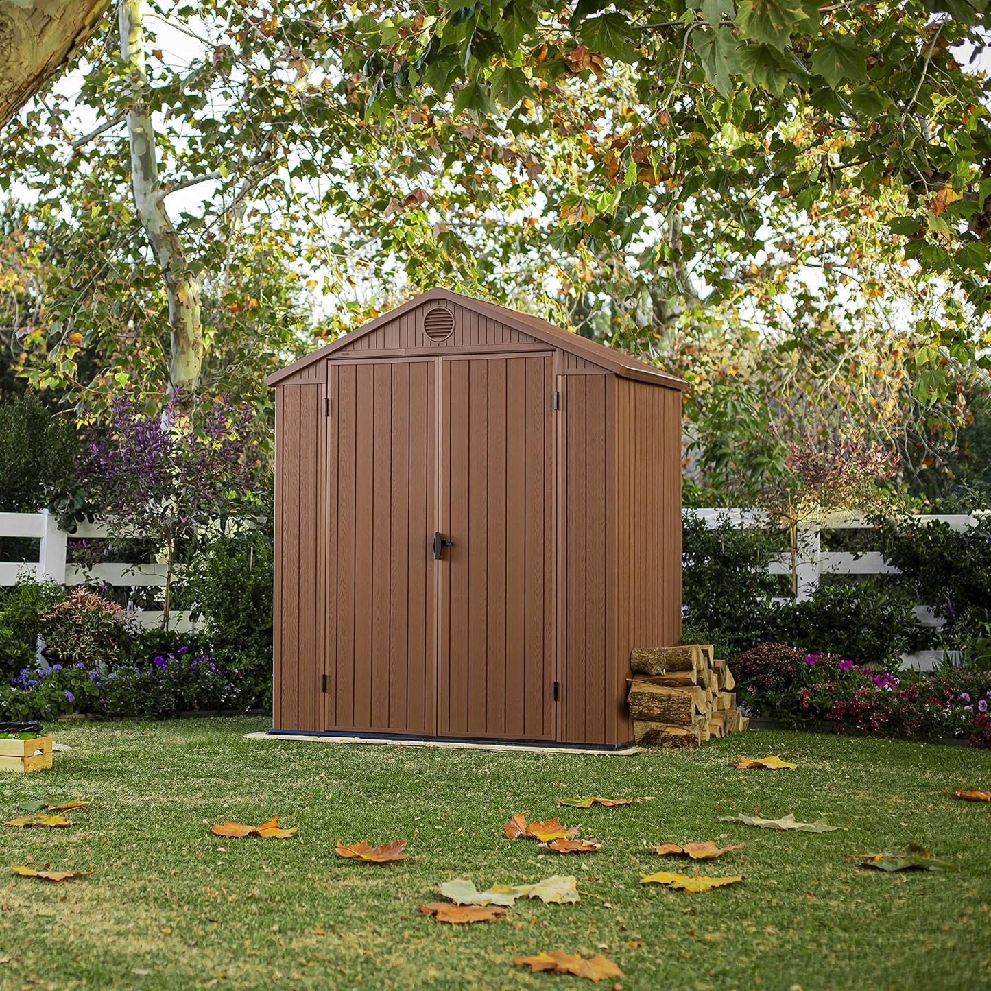 6 x 4 ft Outdoor Garden Storage Shed with Double Doors, Floor & Ventilation